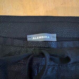 Alembika Black Textured Women's Pants